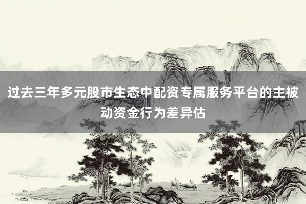 过去三年多元股市生态中配资专属服务平台的主被动资金行为差异估