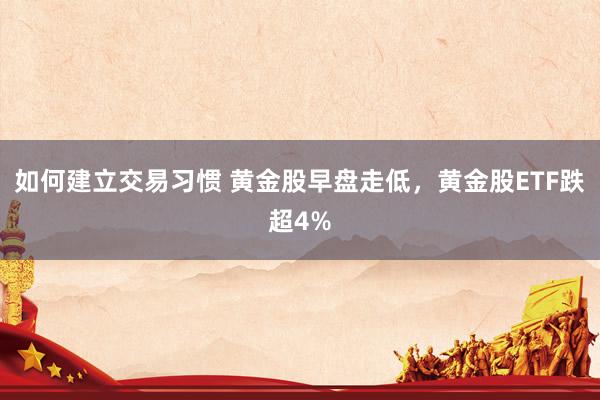 如何建立交易习惯 黄金股早盘走低，黄金股ETF跌超4%